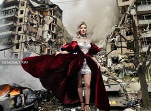 Miss Russia in Ruins of Dnipro Apartment.jpeg
