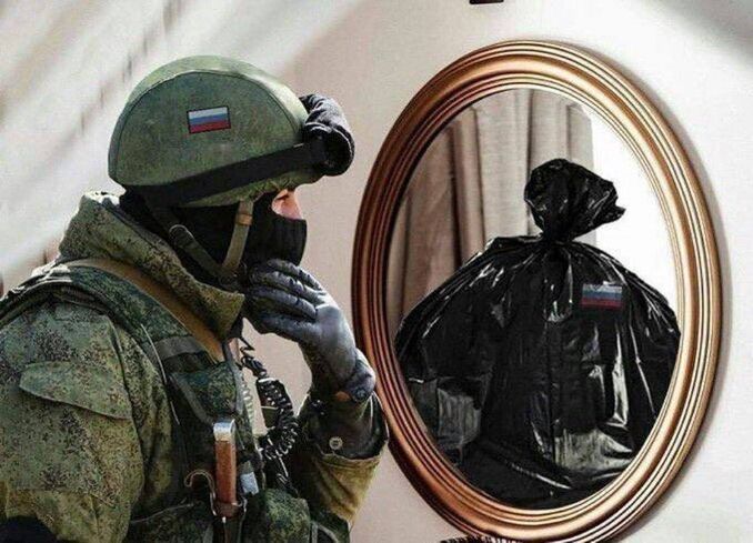 Russian Soldier in Mirror Trash Bag.jpeg